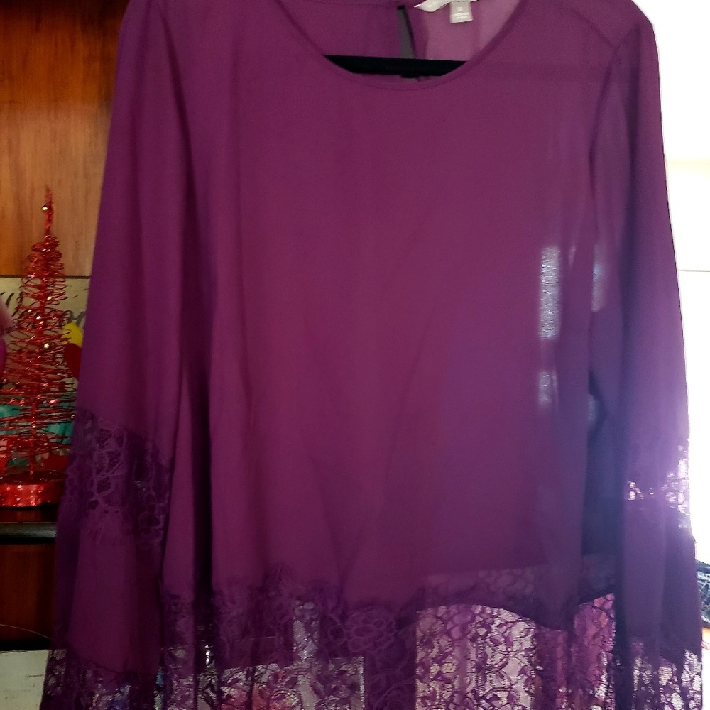 Blouse, Top, Lacy, long sleeves, Dressy